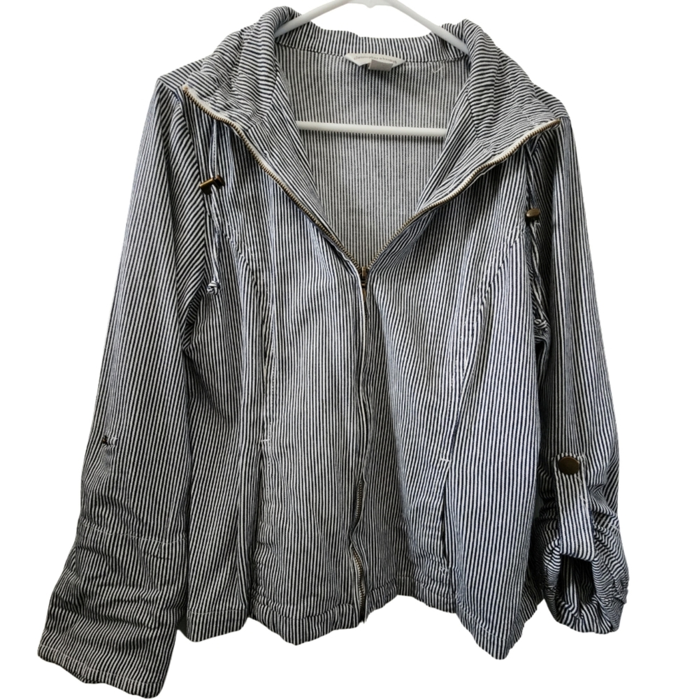 Size Large Navy & White Stripe [Christopher & Bank] Jacket